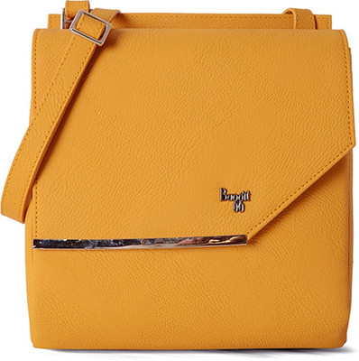 

Baggit Women Casual Yellow PU Sling Bag