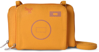 

Baggit Women Casual Yellow PU Sling Bag