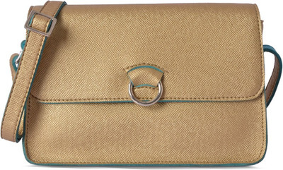 

Baggit Women Casual Gold PU Sling Bag