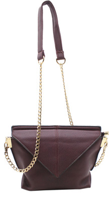 

Trendy Women Evening/Party Maroon PU Sling Bag