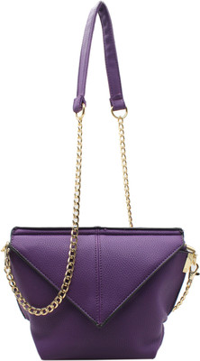Trendy Women Evening/Party Purple PU Sling Bag