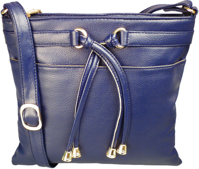 

Lion Heart Girls Casual Blue PU Sling Bag