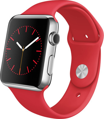 

Maxed with SIM, 32 GB Memory Card Slot, Bluetooth and Fitness Tracker Gunmetal Red Smartwatch Red Smartwatch(Silver Strap Regular)