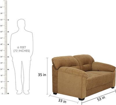 

Furniture Mind Colton Fabric 2 Seater Sofa(Finish Color - Beige)
