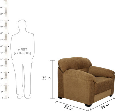 

Furniture Mind Colton Fabric 1 Seater Sofa(Finish Color - Beige)