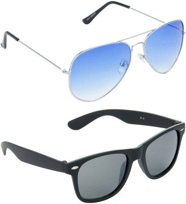 Redleaf Aviator, Wayfarer Sunglasses(For Men, Blue)