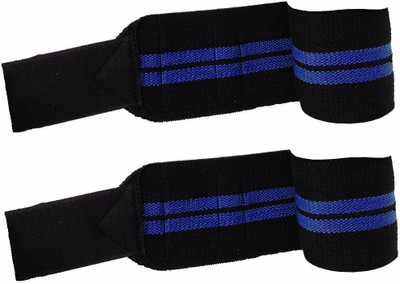 

Kobo Power Weight Lifting Training Gym Straps With Thumb Support(Blue