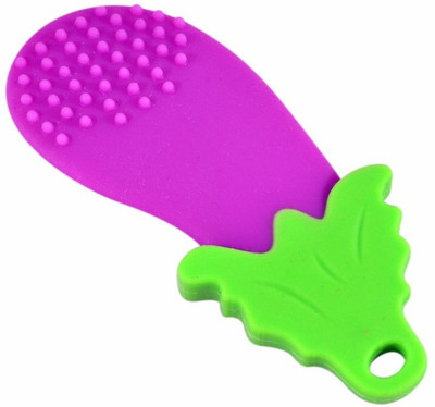

Instabuyz Soft Spoon cum Baby Teether Brinjal Shape Teether(Purple)