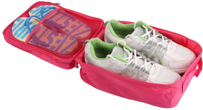 

Must Visit Shoe Pouch(Pink), Pink green
