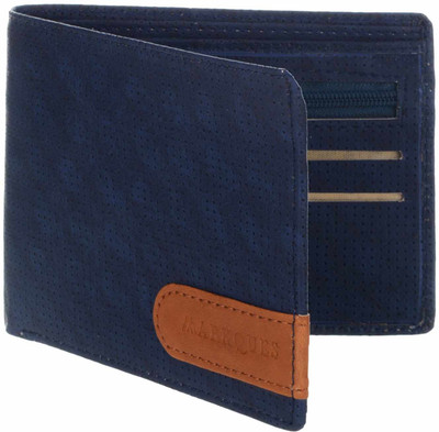 

MARKQUES Men Blue Artificial Leather Wallet(6 Card Slots), Blue-05