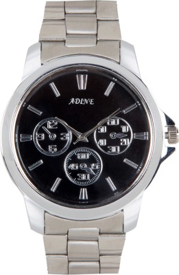 ADINE AD-5211 Silver-Black Watch  - For Men & Women   Watches  (Adine)