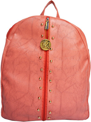 

Fashion Knockout Peach Leather Pithu Bag 4 L Backpack(Pink)