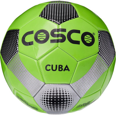 

Cosco Cuba Machine Stitch Football - Size: 5(Pack of 1, Green, Yellow, Blue, Red), Multicolor