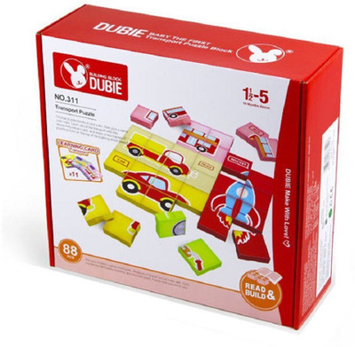 

Montez Dubie 90pcs Animal/Vehicles Puzzles Plastic Blocks with Baseplate Educational Toys for Kids(Multicolor)