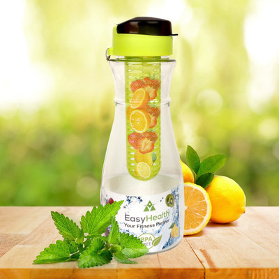 

EasyHealth Fruit Infuser Bottle 800 ml Sipper(Pack of 1, Green)