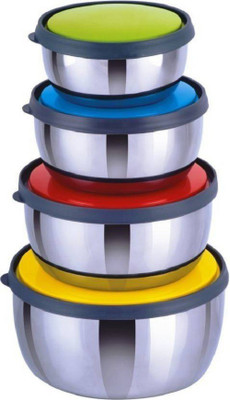 

Sayee Round multicolor Bowl Steel Bowl Set(Multicolor, Pack of 4)