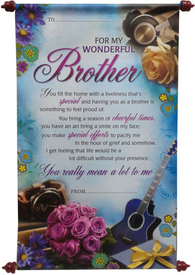 

Natali Traders ™ Scroll Card For Brother Greeting Card(Blue, Pack of 1)