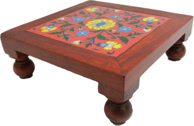 

Shivay Arts REDCHOWKI11 Wooden All Purpose Chowki(Red, Pack of 1)