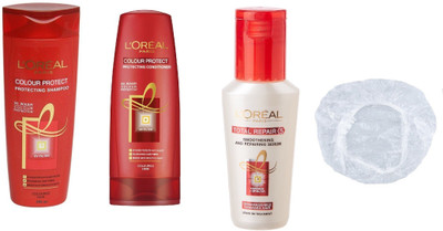 

L'Oreal Paris Imported Color Protect Shampoo 360ml+Conditioner 175ml+Serum 80ml+Shower Cap(Set of 4)