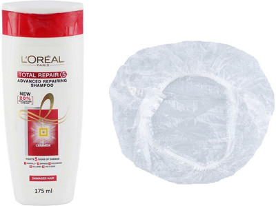 

L'Oreal Paris Imporetd Total Repair <5 Advanced Repairing Shampoo 175ml+Shower Cap(Set of 2)