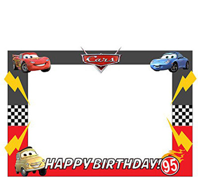 

PARTY PROPZ Multicolor CAR BIRTHDAY DECORATION/PHOTOBOOTH FRAME 2FT SET OF 1/CAR PARTY SUPPLIES - 2 g