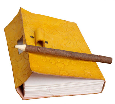 

Bahubali Craft A6 Diary(Handcrafted 100% Pure Leather, Yellow)