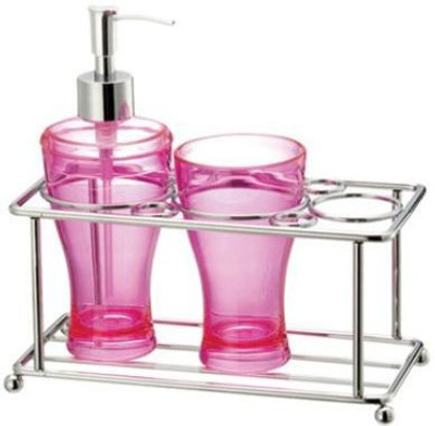 

EON PINK Plastic Bathroom Set(Pack of 1)