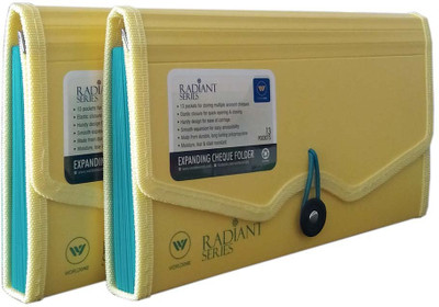 

World One Polypropylene Expanding Cheque Folder(Set Of 2, Yellow)