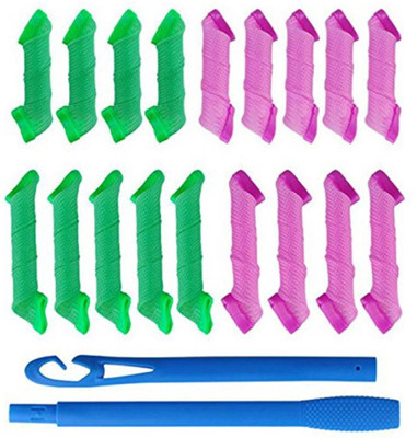 

Kelley Magic Leverag As Seen On Tv Curlformers Spiral Hair Roll Curlers (18 Pcs) Hair Curler(Multicolor)