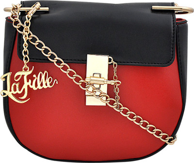 

LaFille Hand-held Bag(Black, Red)