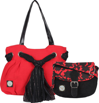 

Anekaant Shoulder Bag(Red, Black), Black;red