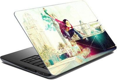 

ezyPRNT Sparkle Laminated Skateboarding Jumping Sports (15 to 15.6 inch) Vinyl Laptop Decal 15