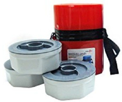 

Capstone MEGA LUNCH BOX 3 Containers Lunch Box(749 ml), Red