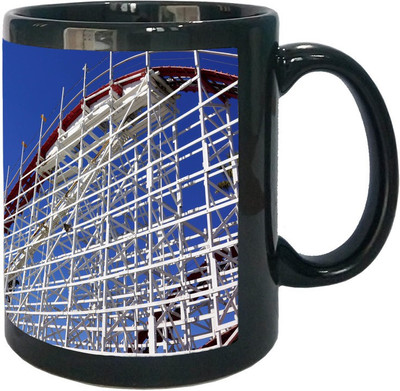 

Arkist roller coaster santa cruz beach x1 Ceramic Mug(340 ml), Multicolor