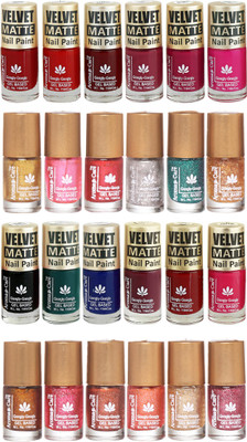 

Aroma Care Velvet Matte and Glitter Nail Paint Combo Set 08 Multicolor(Pack of 12)