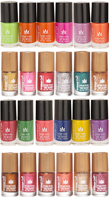 

Aroma Care Insta Dri Shiny and Glitter Effect Nail Polish Lacquer Set 01 Multicolor(Pack of 24)