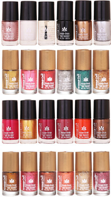 

Aroma Care Insta Dri Shiny and Glitter Effect Nail Polish Lacquer Set 07 Multicolor(Pack of 24)