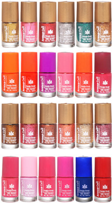 

Aroma Care Shiny and Modern Glitter Nail Polish Combo 014 Multicolor(Pack of 24)