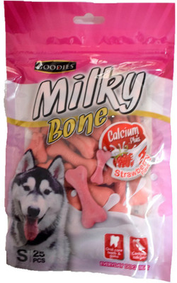 

Goodies Calcium Plus 25 pcs Strawberry & Milk Dog Treat(200 g)