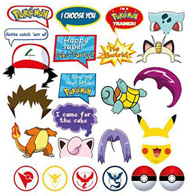 

PARTY PROPZ POKEMON BIRTHDAY Photo Booth Board(Birthday, Party)