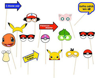 

PARTY PROPZ POKEMON SUPPLIES Photo Booth Board(Birthday, Party, Bachelorette)