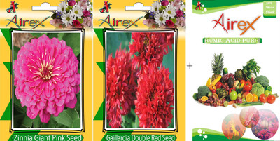 

Airex Pink Zinnia, Gaillardia Double Red Seed(20 per packet)