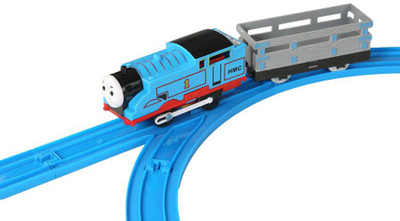 

Kiditos Tomas & Friends Battery Operated Train Track Toy Set with Sound and Flashing Headlights(Blue)