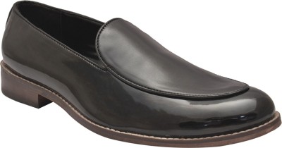 

Bxxy Leatherette Slip-on Moccasins With Handmade T-Unit Sole+TPR Heel Grip And Cushioning Insole Used Slip On For Men(Black