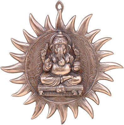 Apkamart Handicraft Lord Ganesh Wall Hanging - Decorative Ganesha Hangings for Home Decor and Gifts Decorative Showpiece - 38 cm(Aluminium, Copper) Flipkart
