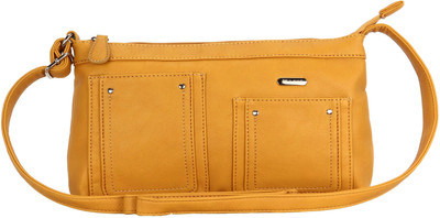 

Lavie Women Casual Yellow PU Sling Bag
