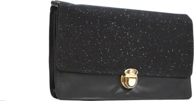 

Nemichand Jewels Girls Casual Black PU Sling Bag