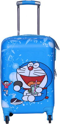 

Tramp & Badger 100% polycarbonate, 360° Rotating Wheels, "Doremon" Printed Pattern Non-Breakable & Extra Light Weight Kids Expandable Cabin Luggage - 20 inch(Multicolor)
