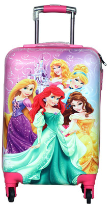 

Tramp & Badger 100% polycarbonate, 360ÃÂ° Rotating Wheels, "Princess Ariel and Friends" Printed Pattern Non-Breakable & Extra Light Weight Kids Expandable Cabin Luggage -  inch(Multicolor