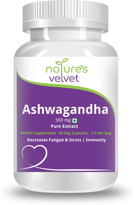 

Natures Velvet Lifecare Ashwagandha Pure Extract 500 mg(60 No)